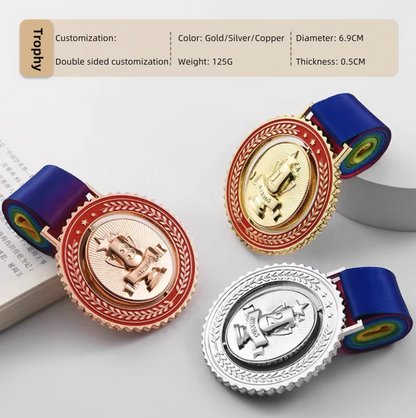 Customized double-sided rotatable medal