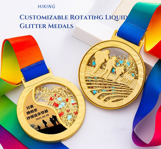 Customizable Liquid Glitter Medals