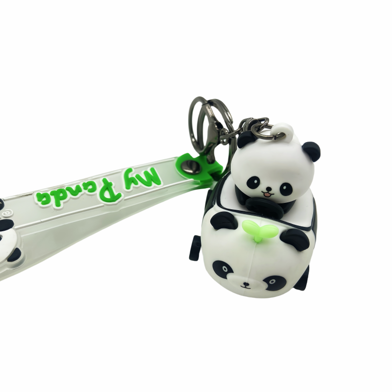 Customized 3D PVC cartoon keychains - Panda keychains