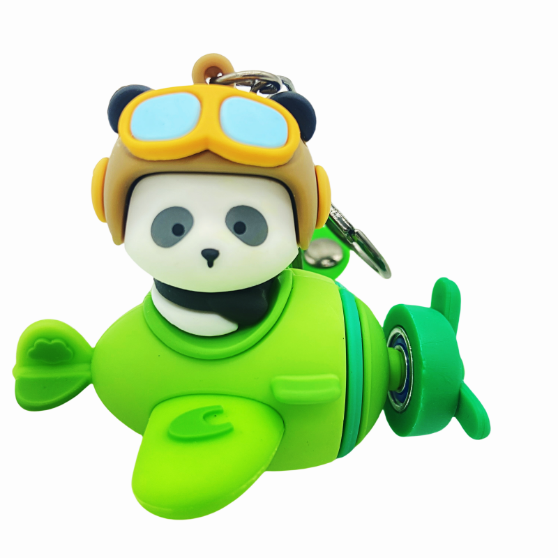 Customized 3D PVC cartoon keychains - Panda keychains