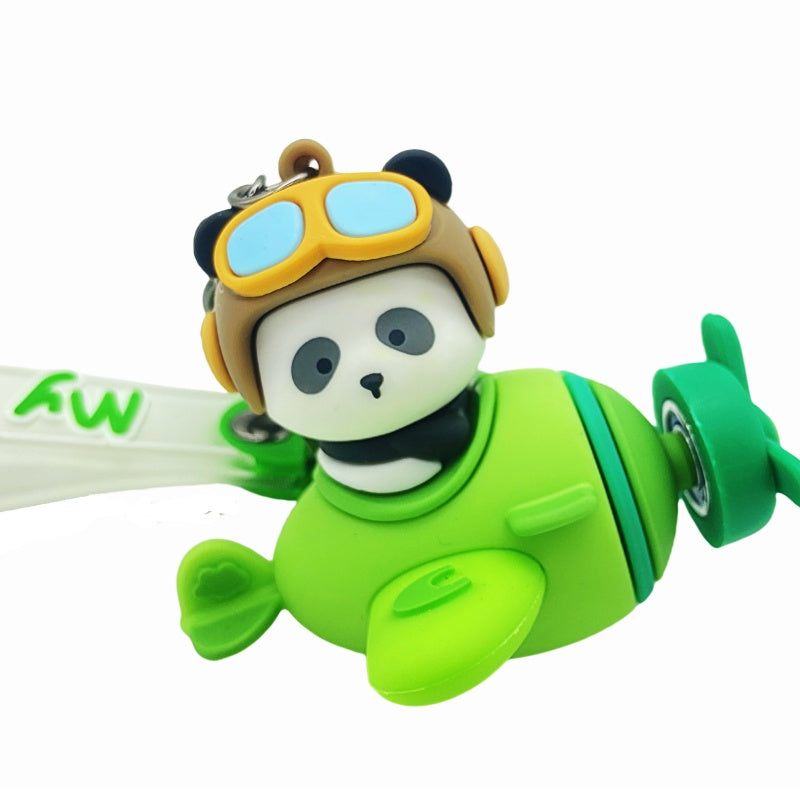 Customized 3D PVC cartoon keychains - Panda keychains