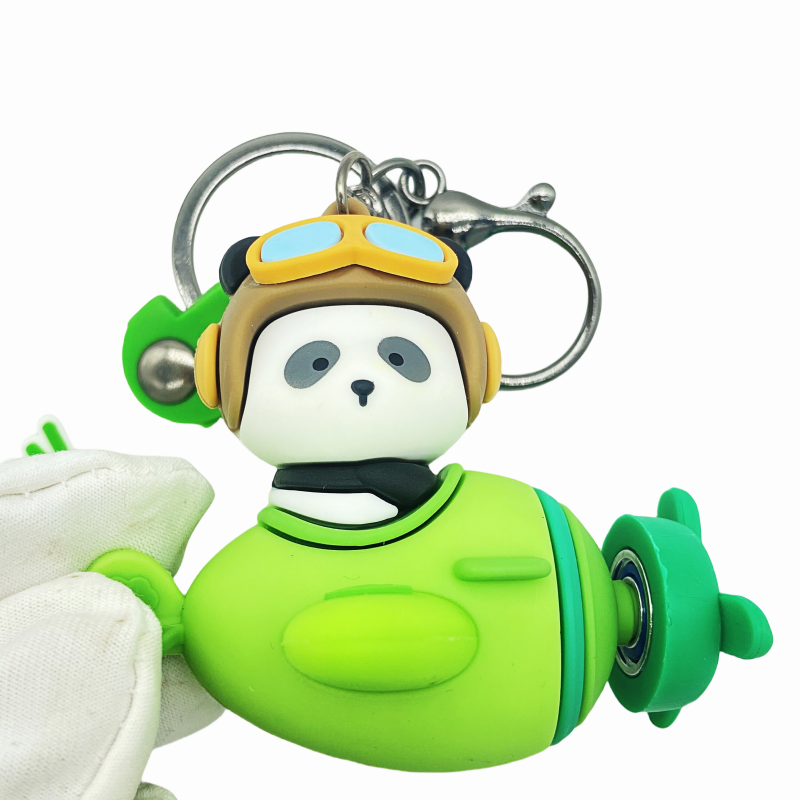 Customized 3D PVC cartoon keychains - Panda keychains